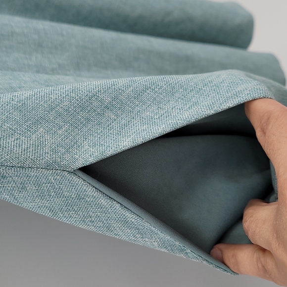 Lulu's Winsome Backless Skater Mini Dress Mint Blue with Pockets Fit & Flare - Picture 6 of 11